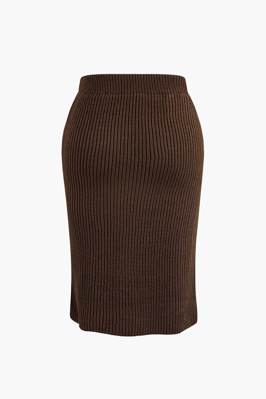 Plus Size Ribbed Knit Skirt