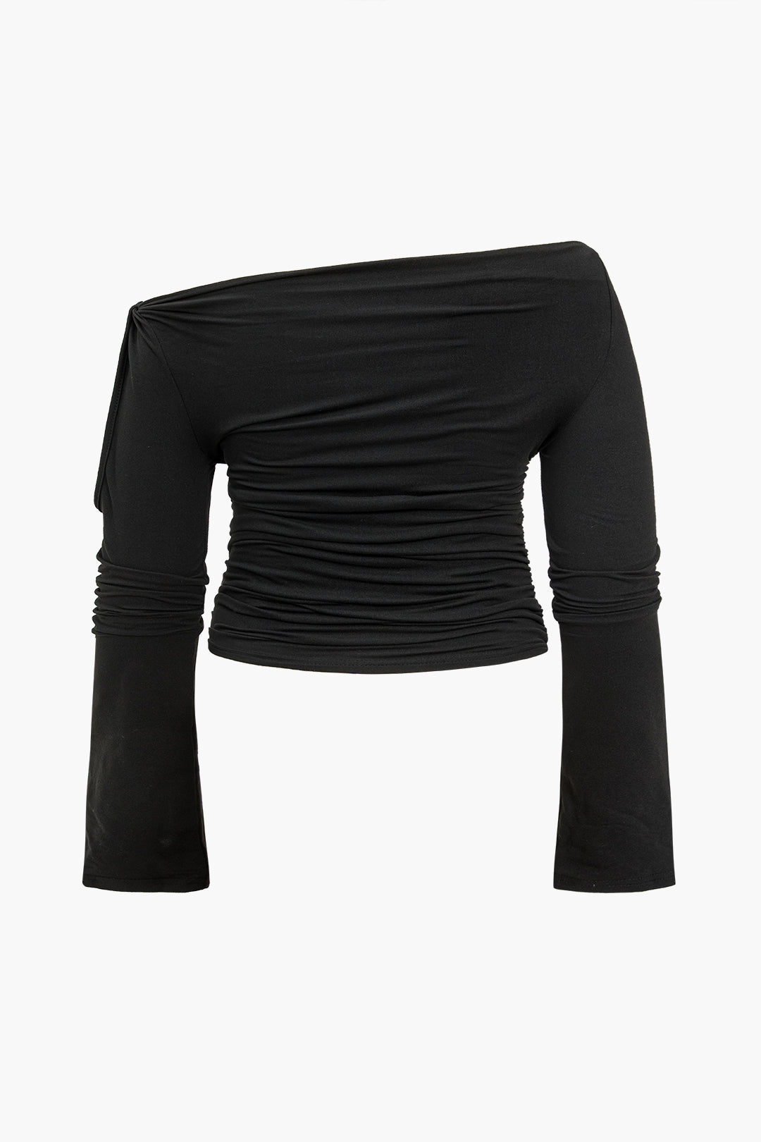 Plus Size Off Shoulder Long-Sleeve Top