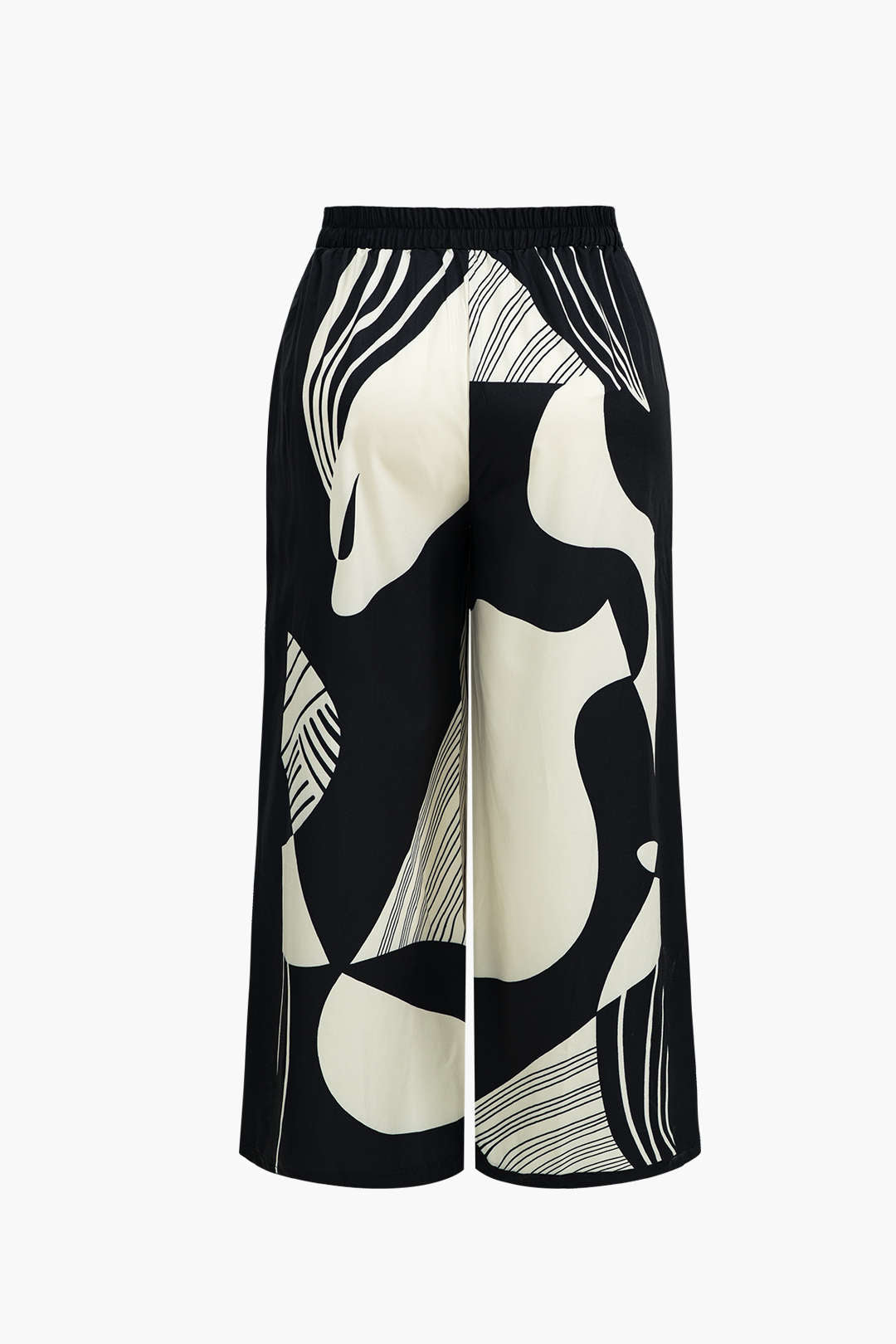 Plus Size Graffiti Print Trousers Set